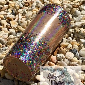 24oz Custom “Mardi Gras” double wall tumbler